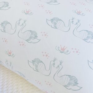 Maggie Lam Designer Print – Swans – 100% Organic Cotton Pillowcases