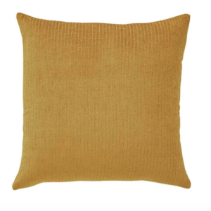 Piccolo Ribbed Chenille Cushion – Amber
