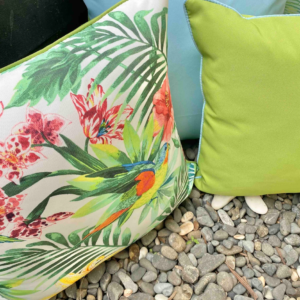 Outdoor Cushion Piped Plain Lime